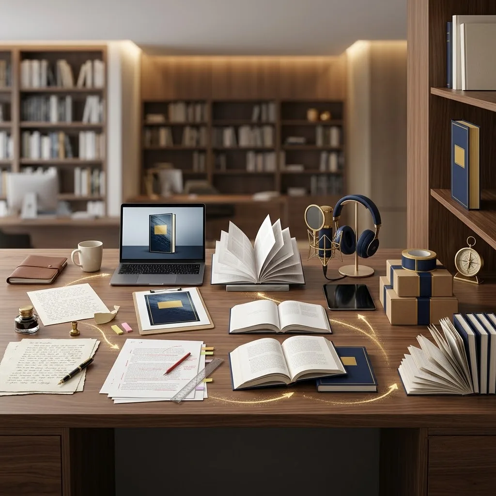 Publishing workspace with an author and publishing consultant